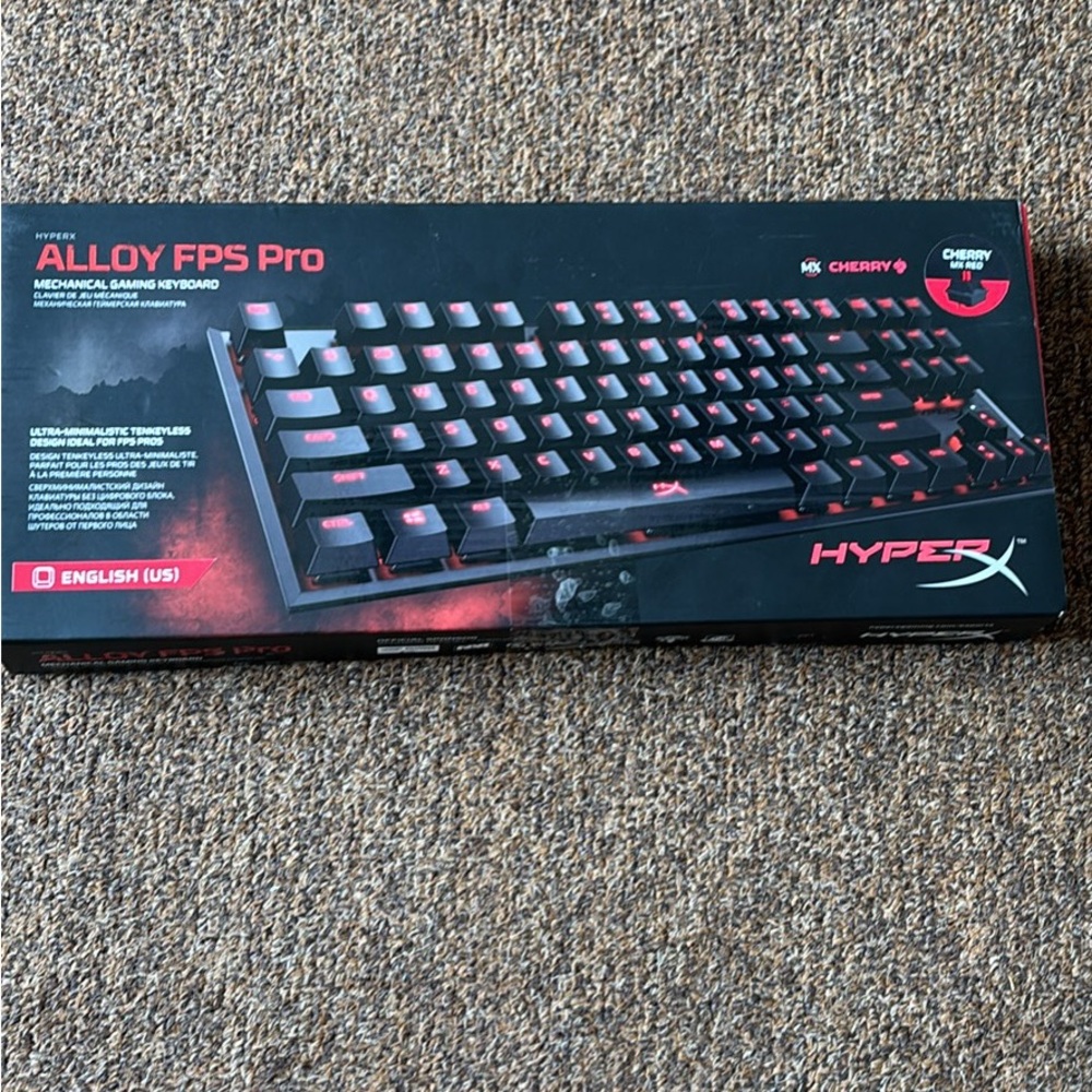 HyperX Black and Red Mechanical Gaming Keyboard Compact Design